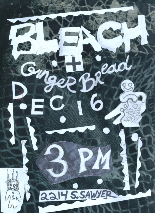 flyer for ginger bread and bleach party